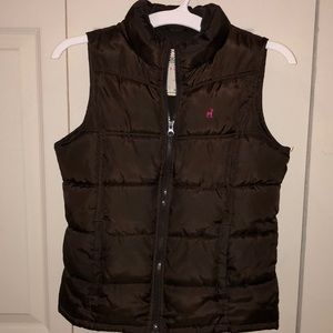 Chocolate brown winter vest - girl